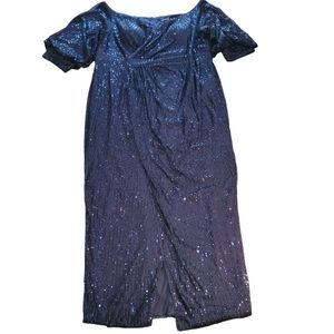50% off sale!!! Giffniseti Blue Sequin Dress 4xl Holidays Weddings New Years